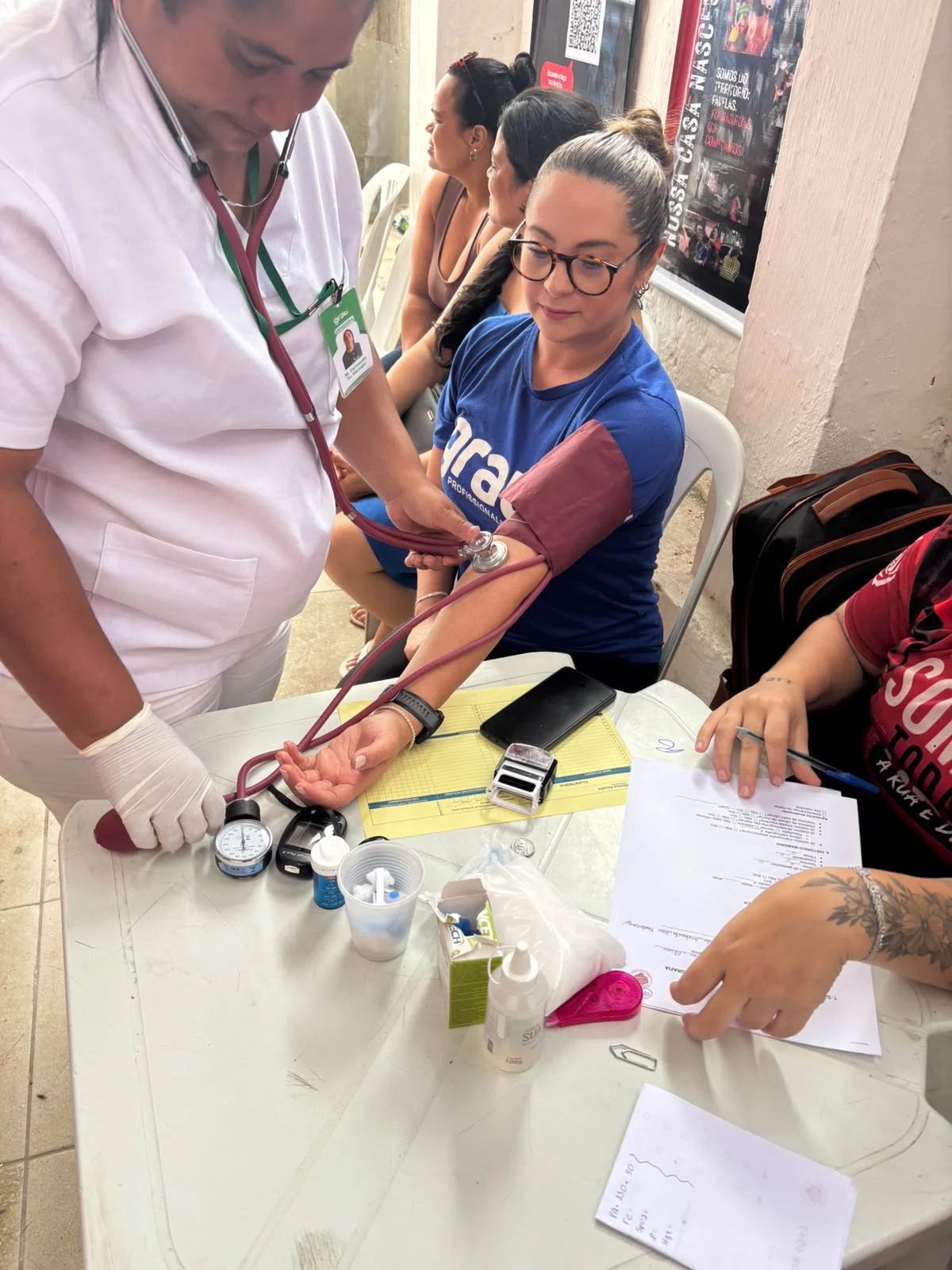 Ação de parceria com instituições de saúde